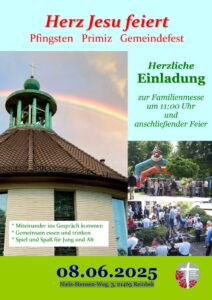 Poster mit Einladung zum Gemeindefest